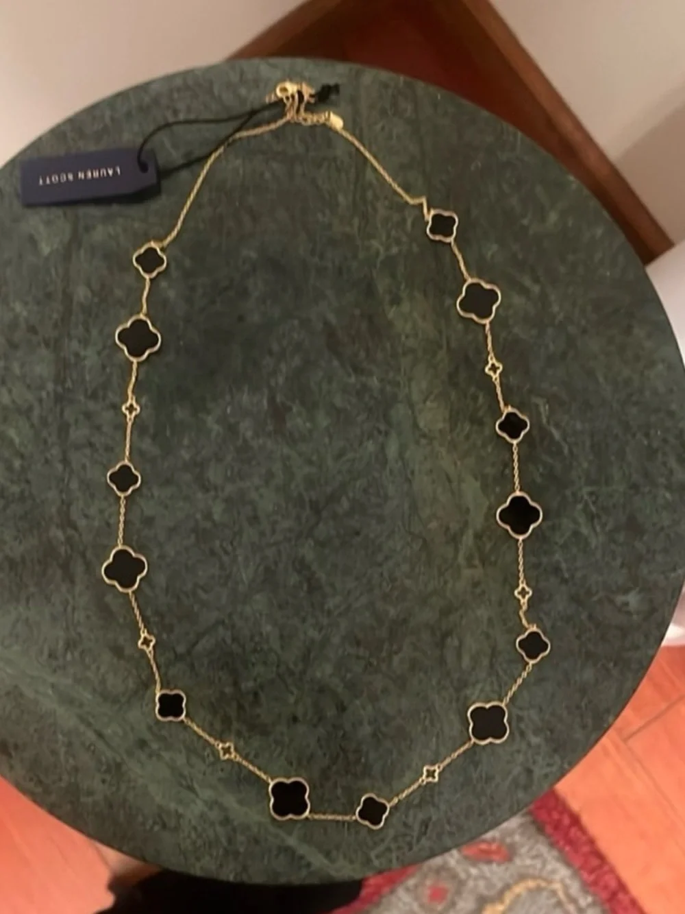 Lauren Scott Black Clover Necklace - Picture 1 of 1